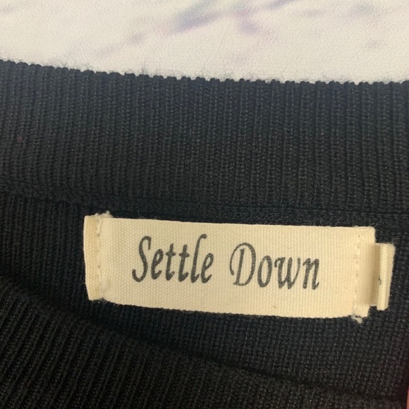 Black Bodycon Dress with Massive Ruffled Sleeves - Picture 3 of 4